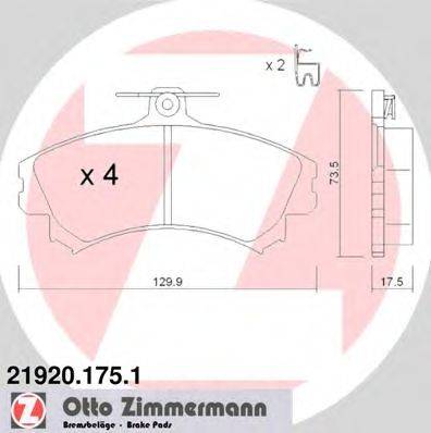 Комплект тормозных колодок, дисковый тормоз MITSUBISHI MR977117