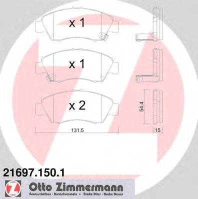 Комплект тормозных колодок, дисковый тормоз DEX 21400