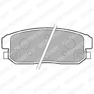 Комплект тормозных колодок, дисковый тормоз DELPHI LP1829