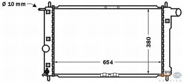 Радиатор, охлаждение двигателя HELLA 8MK 376 767-191