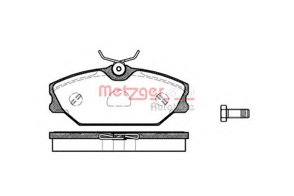 Комплект тормозных колодок, дисковый тормоз METZGER 23172