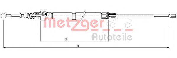 Трос, стояночная тормозная система METZGER 107508