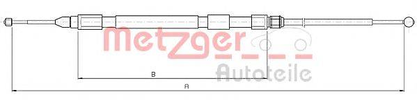 Трос, стояночная тормозная система METZGER 10.4158