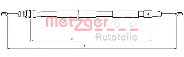 Трос, стояночная тормозная система METZGER 10.4708