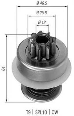 Ведущая шестерня, стартер MAGNETI MARELLI 940113020016