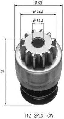 Ведущая шестерня, стартер MAGNETI MARELLI 940113020162