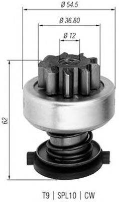 Ведущая шестерня, стартер MAGNETI MARELLI 940113020279