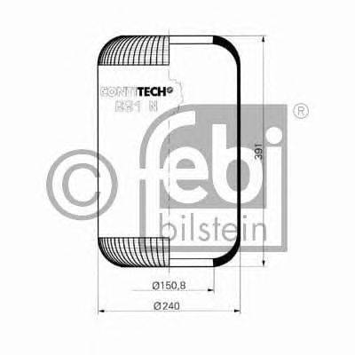 Кожух пневматической рессоры FEBI BILSTEIN 15016