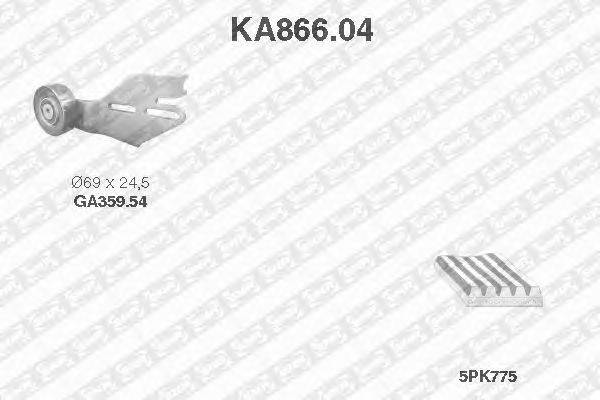 Поликлиновой ременный комплект SNR KA866.04