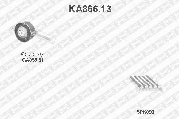 Поликлиновой ременный комплект SNR KA866.13
