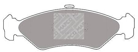 Комплект тормозных колодок, дисковый тормоз MAPCO 61881