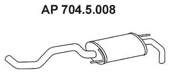 Глушитель выхлопных газов конечный TESH 230590