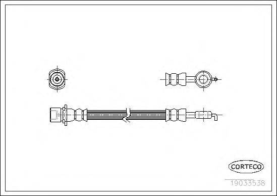 Тормозной шланг CORTECO 19033538