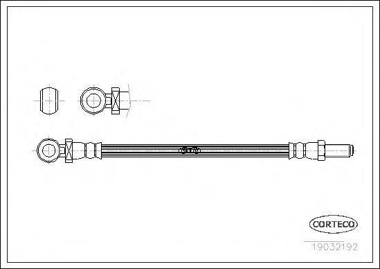 Тормозной шланг CORTECO 19032192