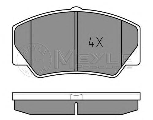 Комплект тормозных колодок, дисковый тормоз MEYLE 21141