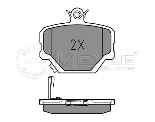 Комплект тормозных колодок, дисковый тормоз MEYLE 0252199915