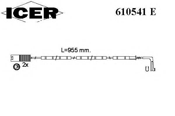 Сигнализатор, износ тормозных колодок ICER 610541E
