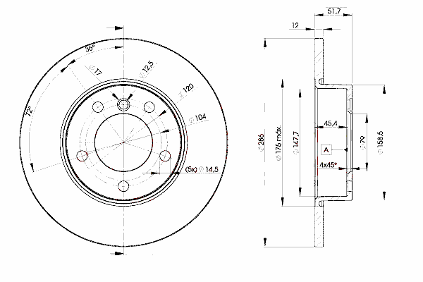 Тормозной диск ICER 78BD0673
