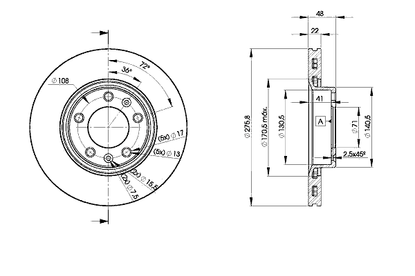 Тормозной диск ICER 78BD7322