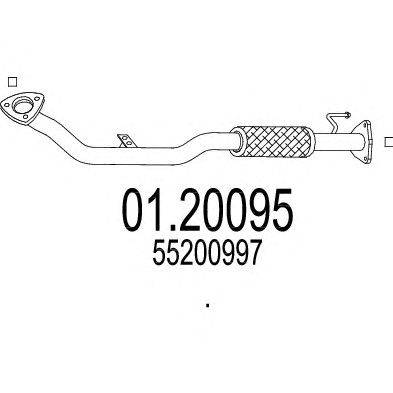 Труба выхлопного газа MTS 0120095