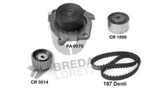 Водяной насос + комплект зубчатого ремня BREDA  LORETT KPA 0101A