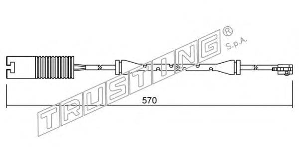 Сигнализатор, износ тормозных колодок TRUSTING SU.208