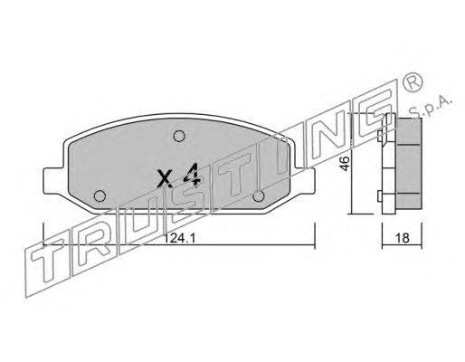 Комплект тормозных колодок, дисковый тормоз DEX 29890