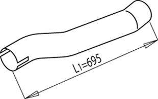Труба выхлопного газа DINEX 68247