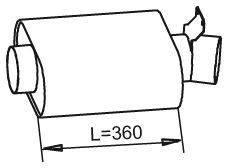 Средний глушитель выхлопных газов DINEX 51390