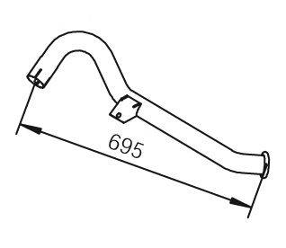 Труба выхлопного газа DINEX 62601