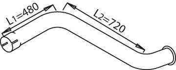 Труба выхлопного газа DINEX 21677