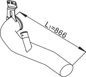 Труба выхлопного газа DINEX 68715