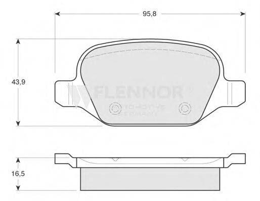 Комплект тормозных колодок, дисковый тормоз FLENNOR FB210575