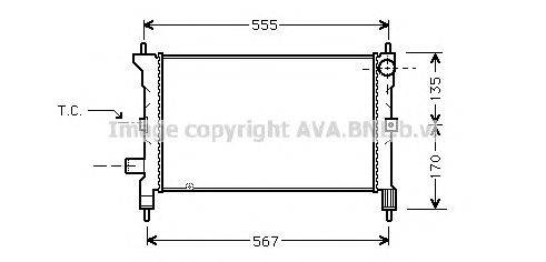 Радиатор, охлаждение двигателя AVA QUALITY COOLING AU2081