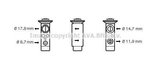 Расширительный клапан, кондиционер AVA QUALITY COOLING BW1360
