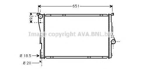 Радиатор, охлаждение двигателя AVA QUALITY COOLING BW2208