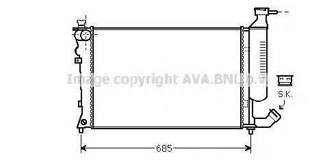 Радиатор, охлаждение двигателя AVA QUALITY COOLING CN2259