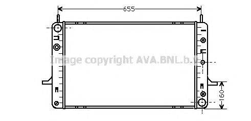 Радиатор, охлаждение двигателя AVA QUALITY COOLING FD2147