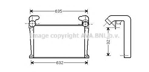 Интеркулер AVA QUALITY COOLING MN4035