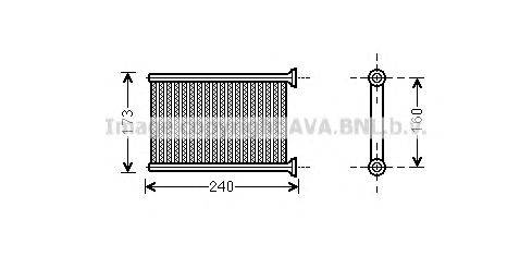 Теплообменник, отопление салона AVA QUALITY COOLING RT6569