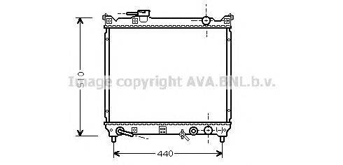 Радиатор, охлаждение двигателя AVA QUALITY COOLING SZ2072