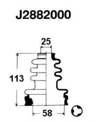 Комплект пылника, приводной вал NIPPARTS J2882000