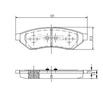 Комплект тормозных колодок, дисковый тормоз NIPPARTS J3610902