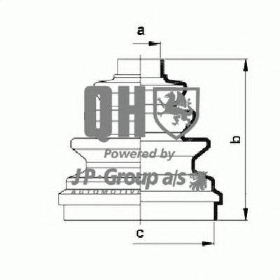 Комплект пылника, приводной вал JP GROUP QJB2721