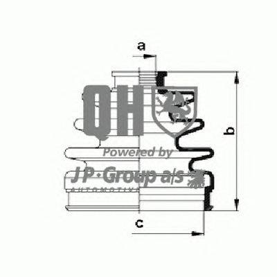 Комплект пылника, приводной вал JP GROUP QJB812