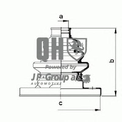 Комплект пылника, приводной вал JP GROUP QJB949