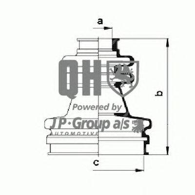 Комплект пылника, приводной вал JP GROUP QJB633