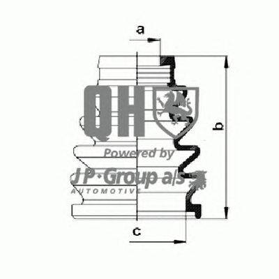 Комплект пылника, приводной вал JP GROUP QJB961