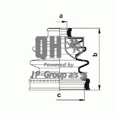 Комплект пылника, приводной вал JP GROUP QJB516
