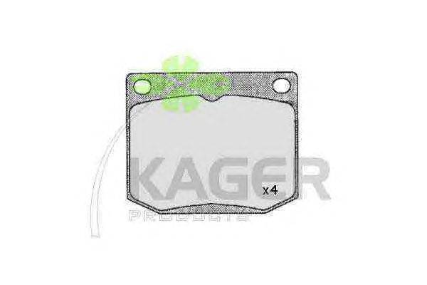 Комплект тормозных колодок, дисковый тормоз KAGER 35-0352